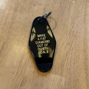 Black and Gold Keychain with Motivational Quote